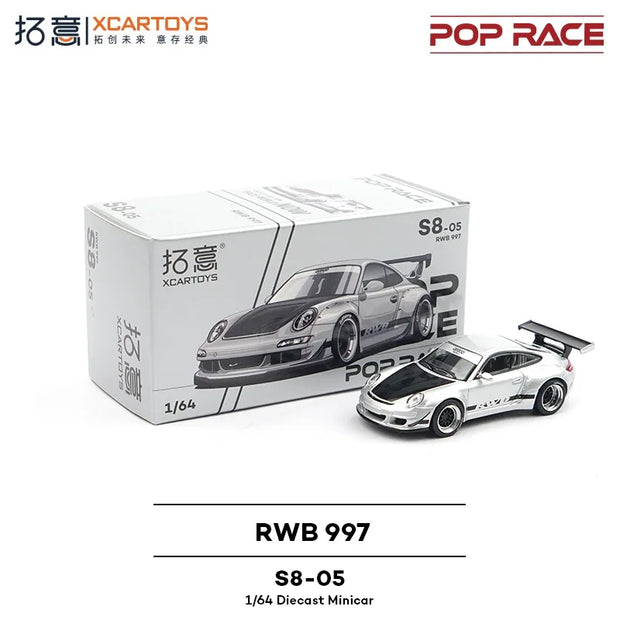 Xcartoys PopRace 1/64 Diecast Model Car Alloy Vehicle Toys Gifts for Teenagers Adults Hobby Collection
