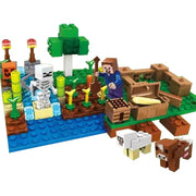 12 Style TreeHouse Village Farm Cave Mine Alex Zombie Action Figures Building Blocks Toys Gift for Children