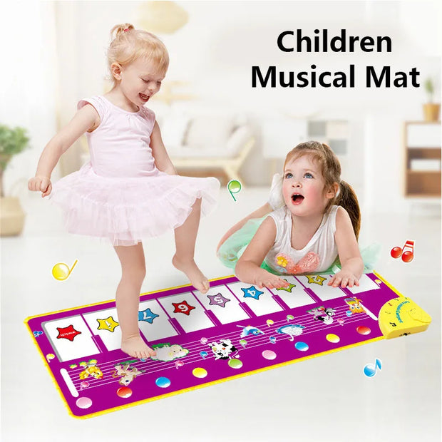 Piano Mat for Kids Children Fitness Keyboard Play Music Carpet Toddlers Music Instrument Toys Educational Toys Gift for Girl Boy