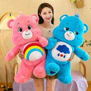 30/38cm MINISO Cute Rainbow Bear Plush Toys Lovely Cartoon Bear Soft Stuffed Dolls Homdecor Sleeping Plush Pillows