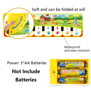 Piano Mat for Kids Children Fitness Keyboard Play Music Carpet Toddlers Music Instrument Toys Educational Toys Gift for Girl Boy