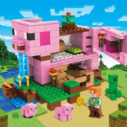 12 Style TreeHouse Village Farm Cave Mine Alex Zombie Action Figures Building Blocks Toys Gift for Children