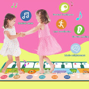 Piano Mat for Kids Children Fitness Keyboard Play Music Carpet Toddlers Music Instrument Toys Educational Toys Gift for Girl Boy